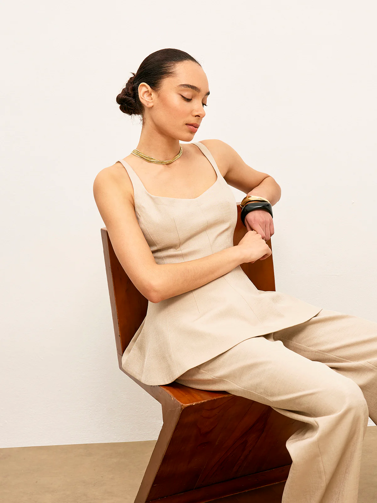 Back Zipper Peplum Flare Top - Takermore