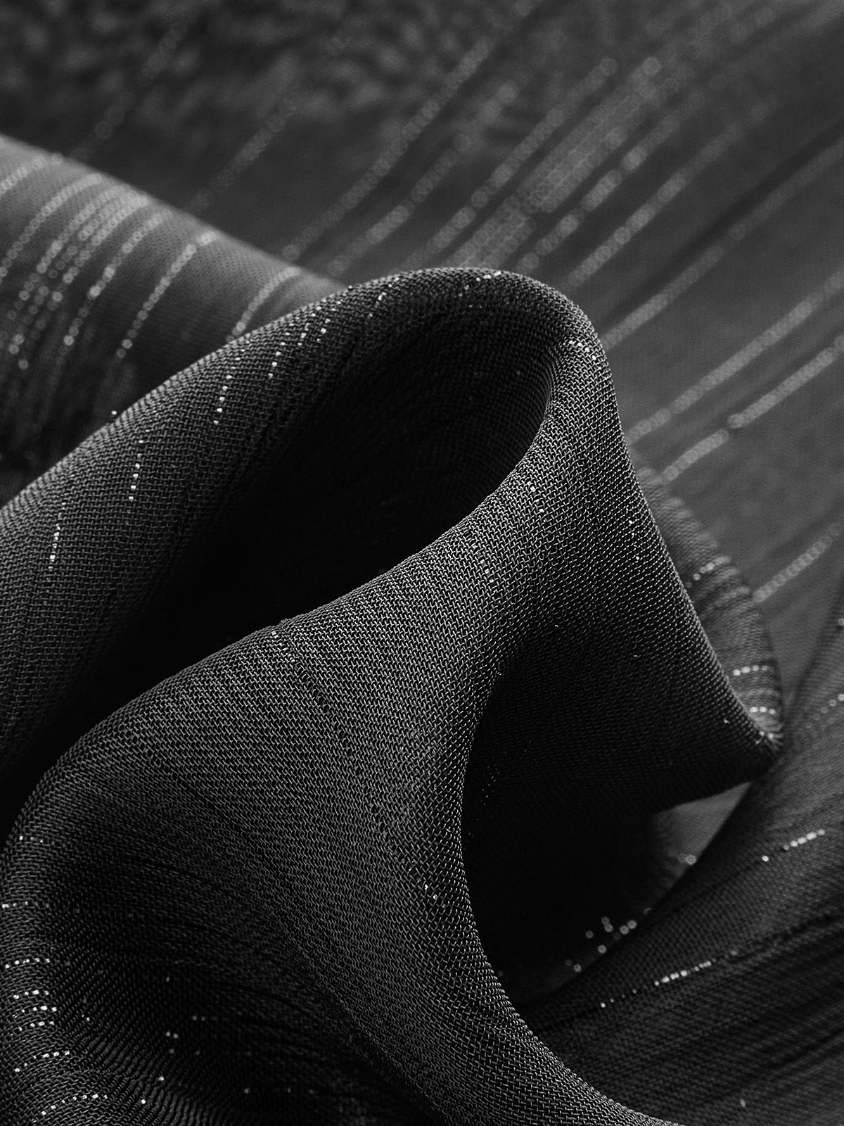 Semi-Sheer Tie-Neck Chiffon Blouse - Takermore