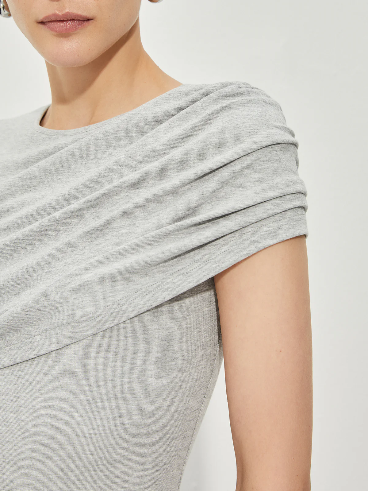Asymmetrical Pleated Slim Tank Top - Takermore