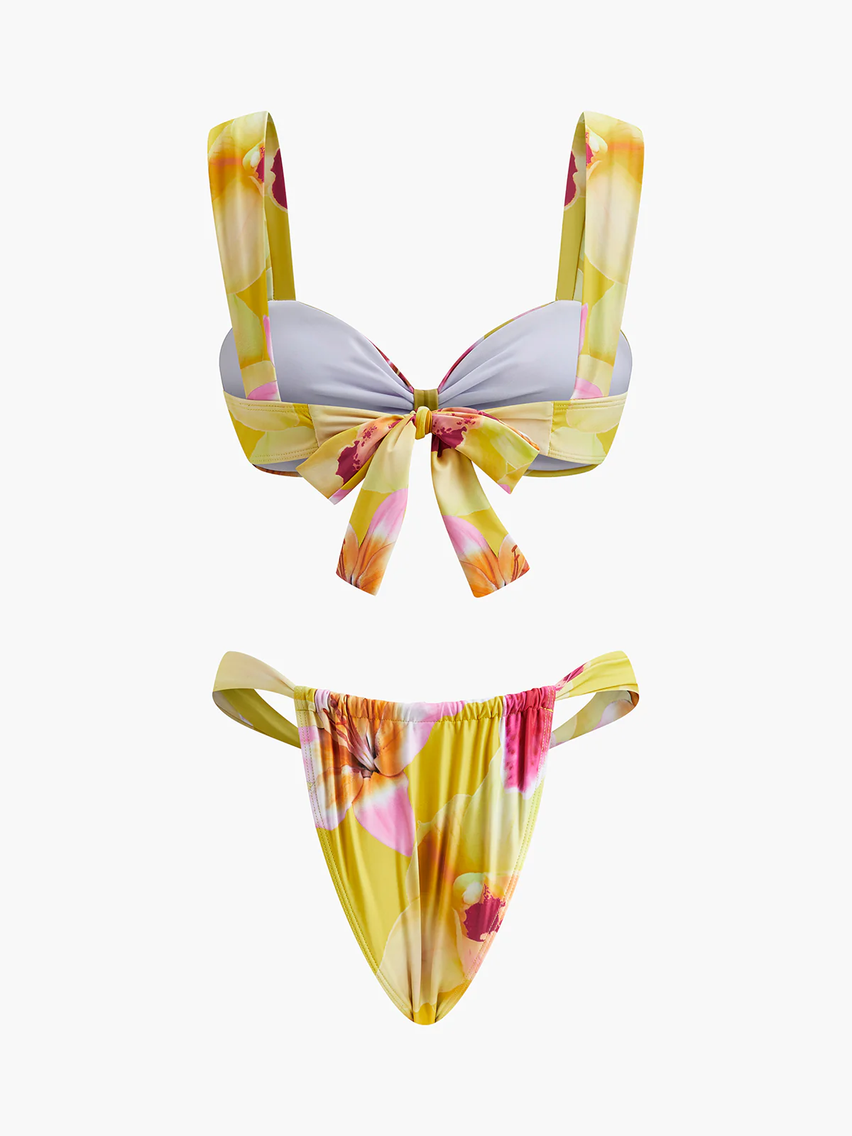 Jersey Floral Print Bikini Set - Takermore