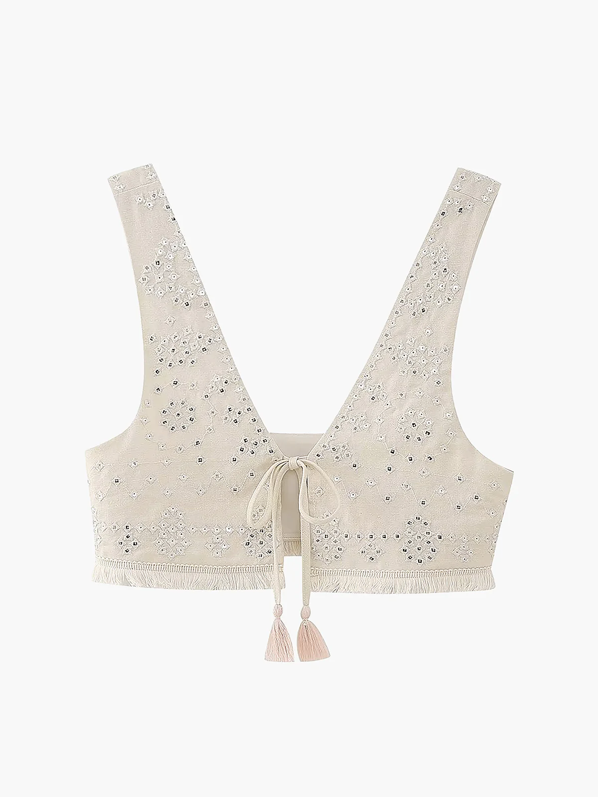 Cowgirl Aesthetics Eyelet Fly Away Crop Top - Takermore