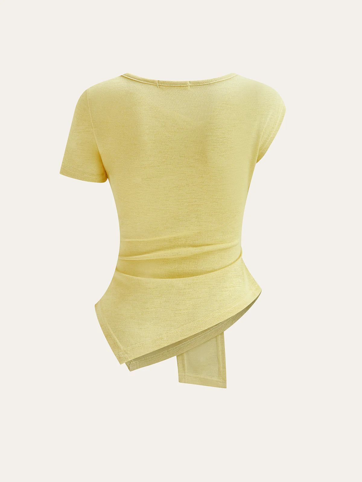 Asymmetrical Ruched Knotted Top - Takermore