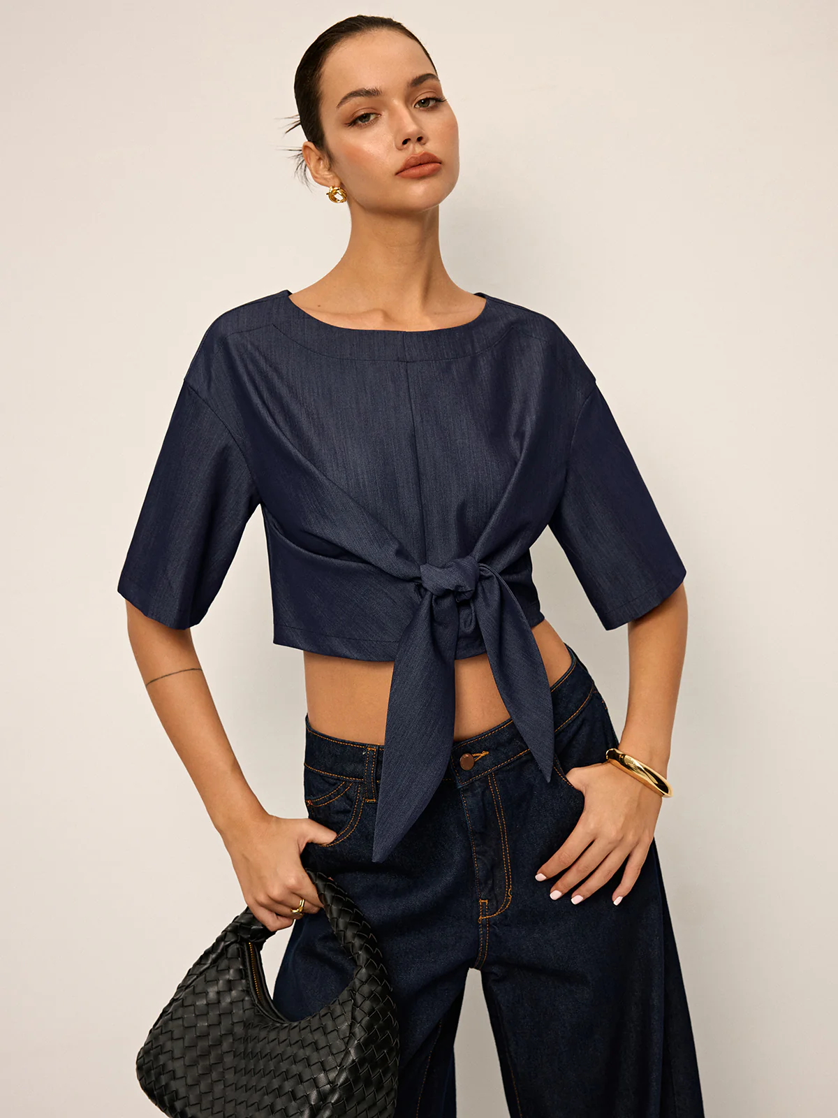 Tie-Front Crop Top - Takermore