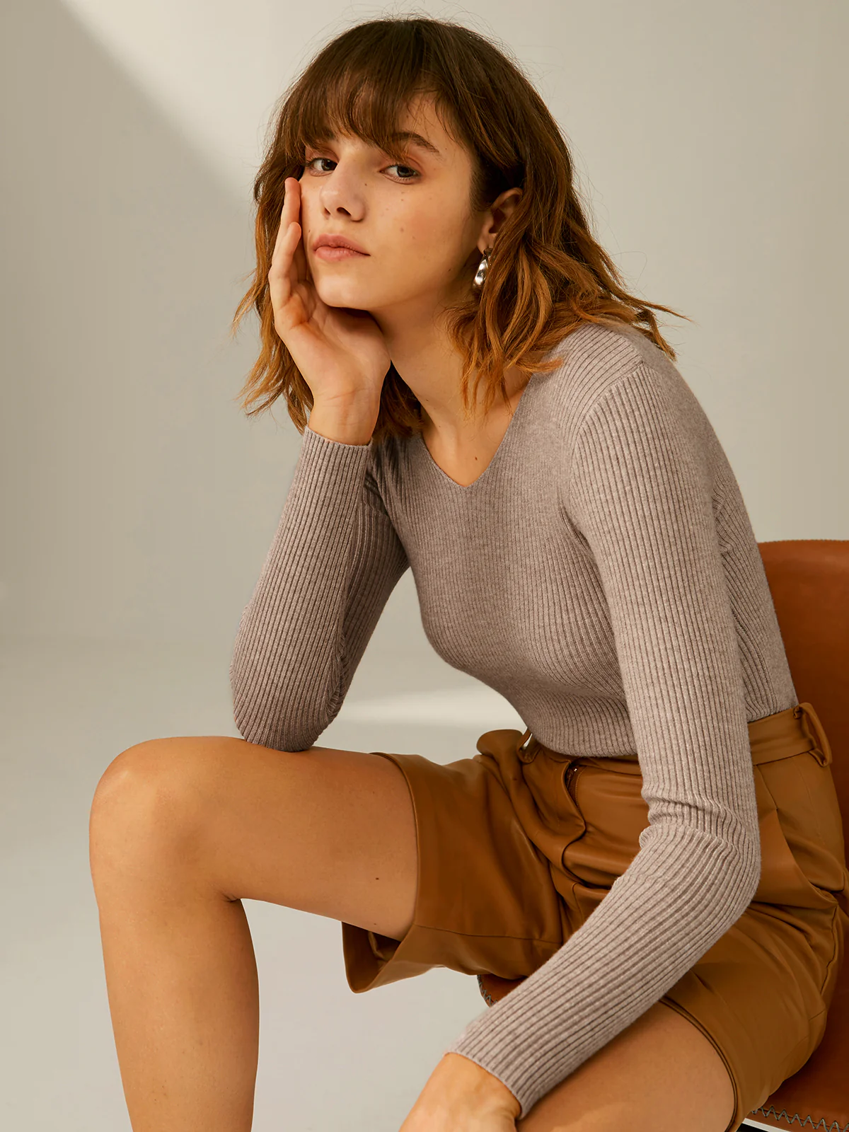 Clouds Ribbed Pullover Sweater - Takermore