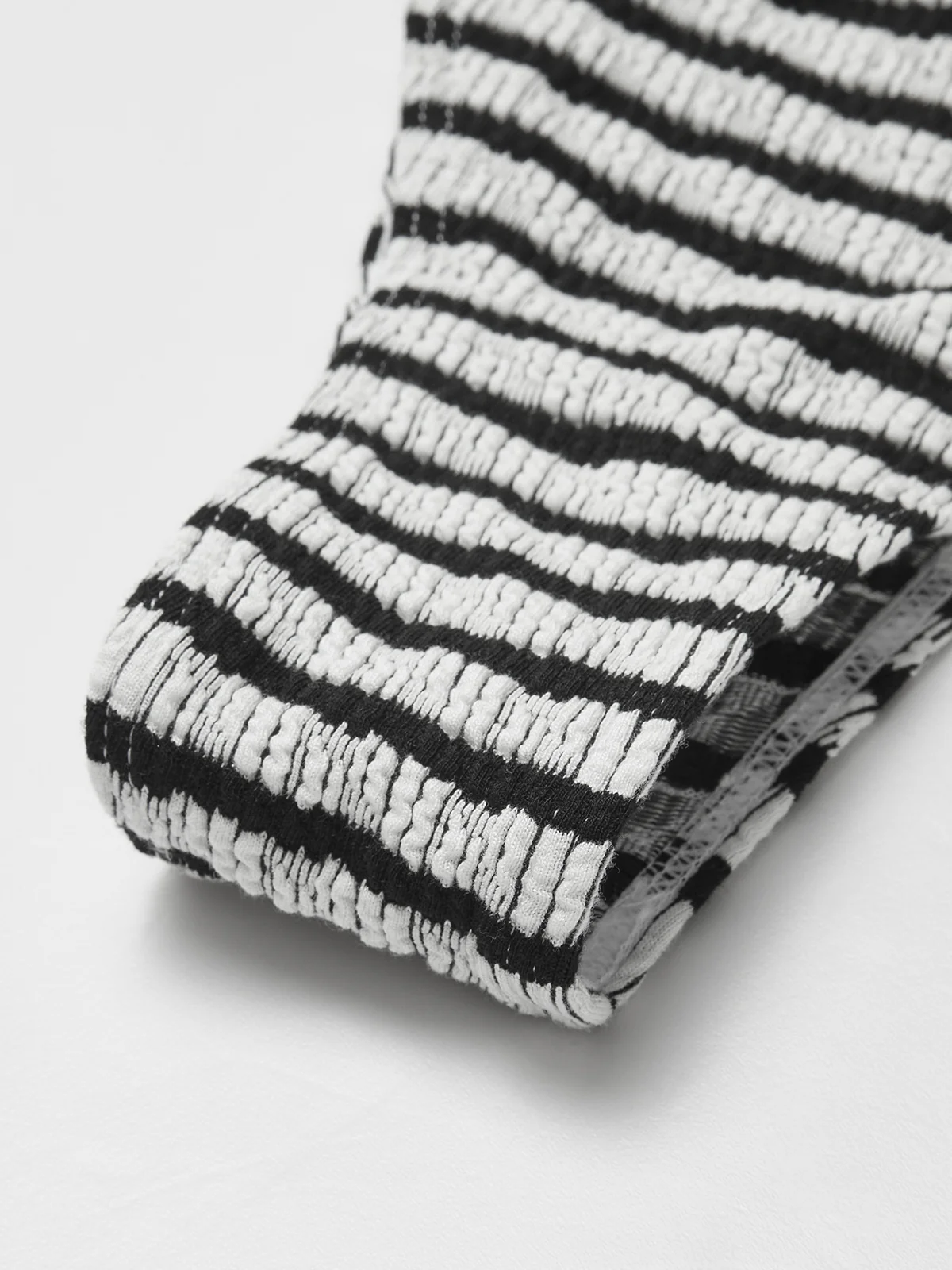 Knotted Stripe Knit Bikini Set - Takermore