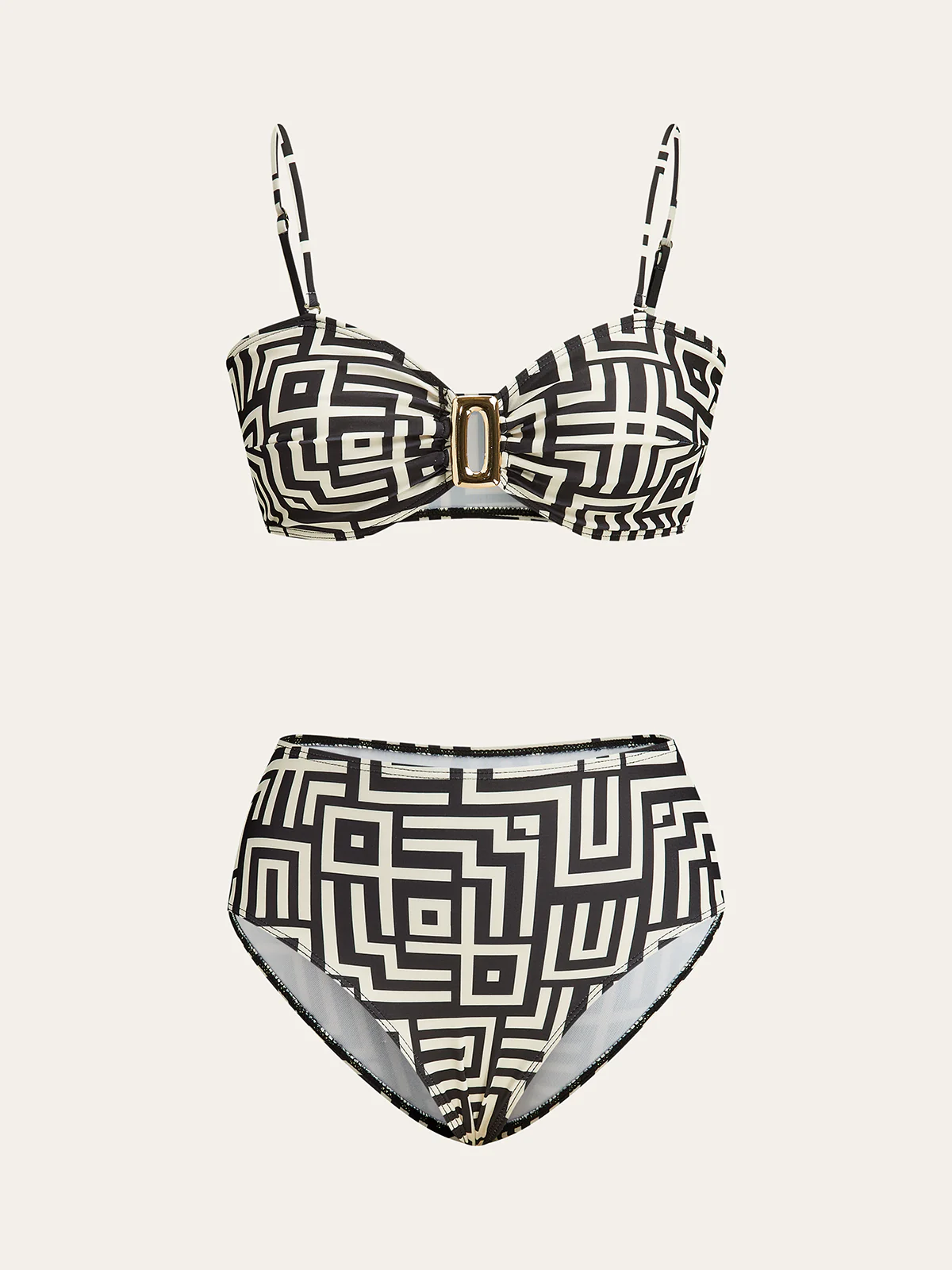 Geometric Print Bikini Set - Takermore