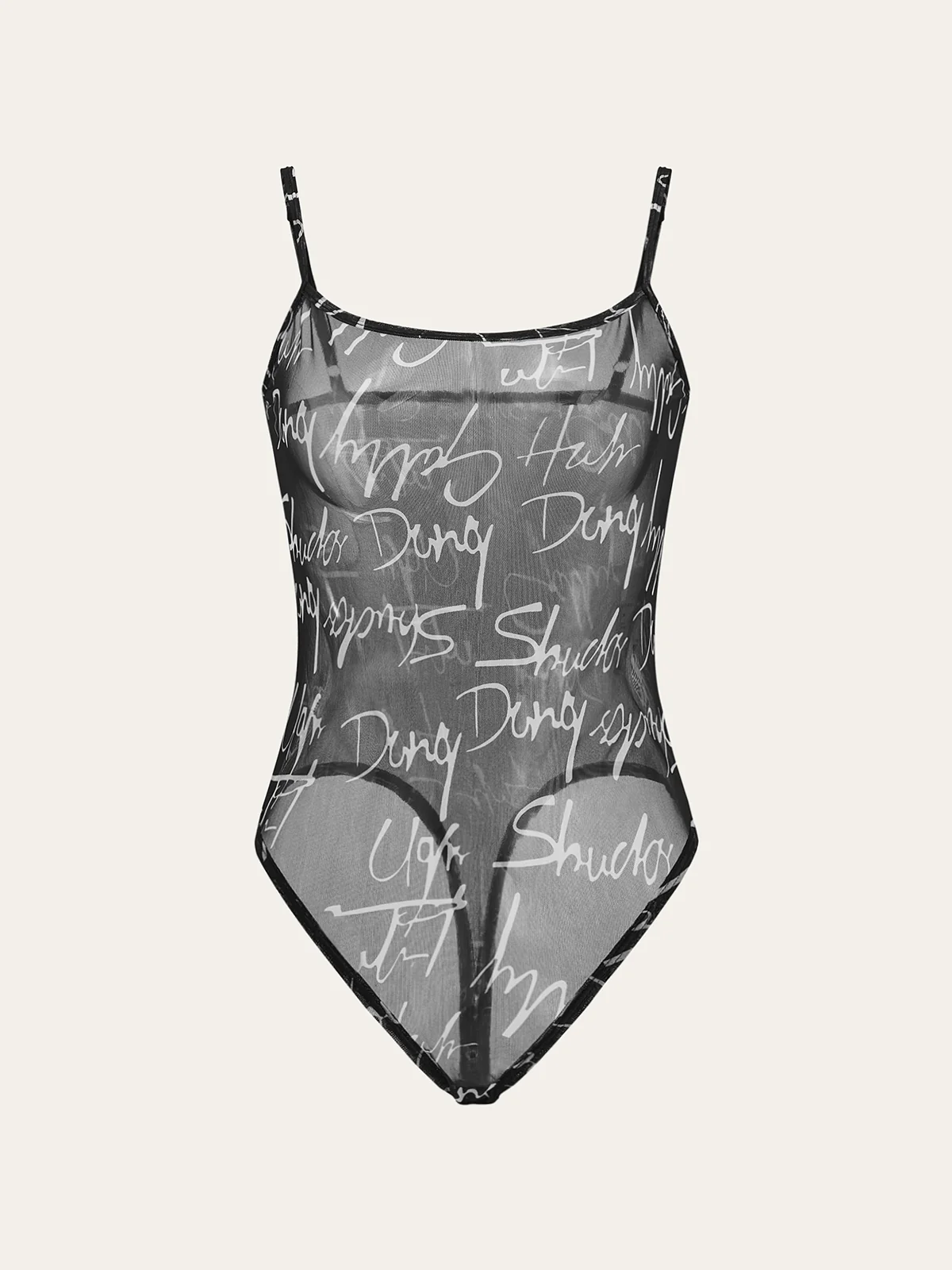 Meltaway Tank Top Scripted Bodysuit - Takermore