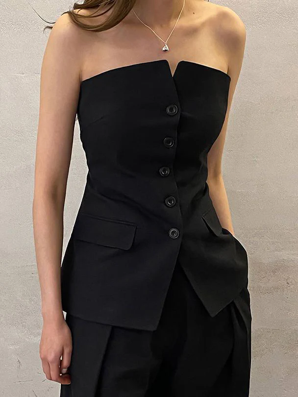 Button Down Tube Top - Takermore