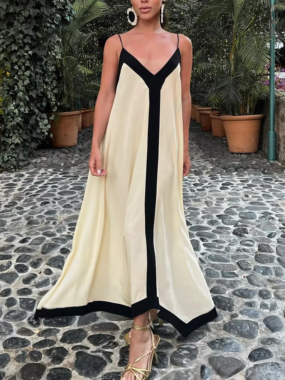 Sicily Old Money Aesthetics Slip Long Dress - Takermore