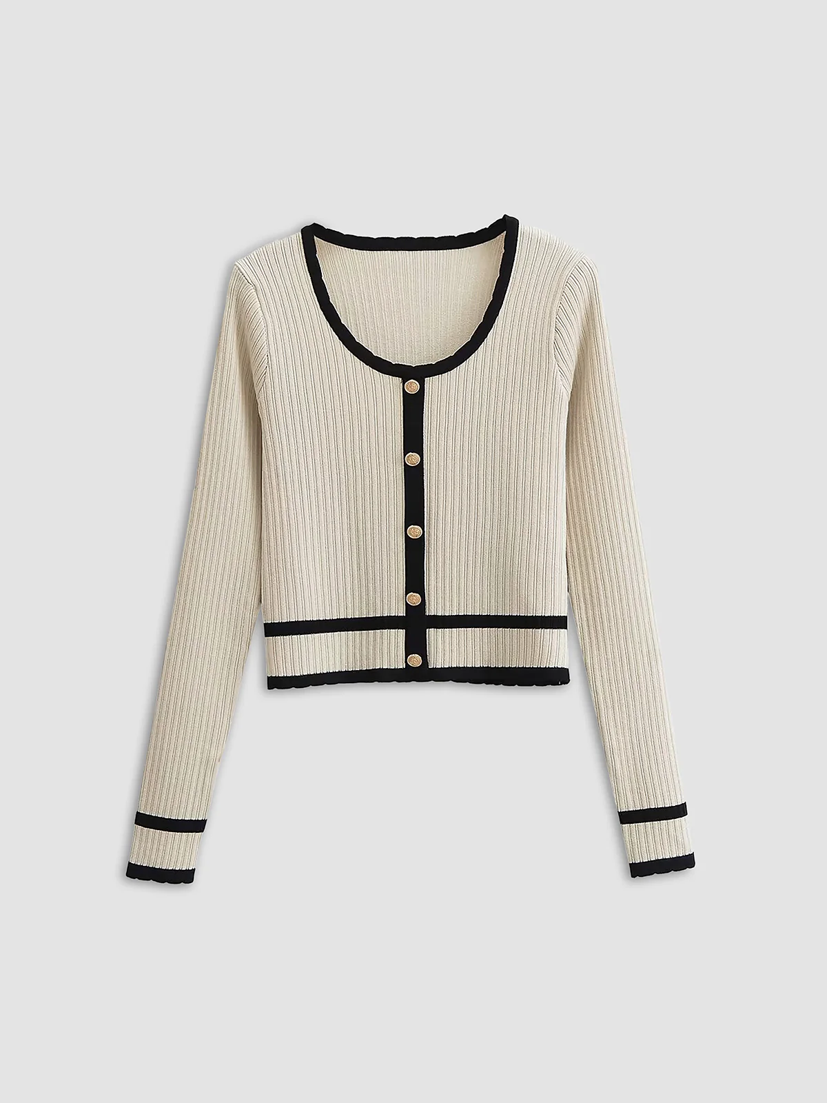 Retro Contrast Cardigan - Takermore