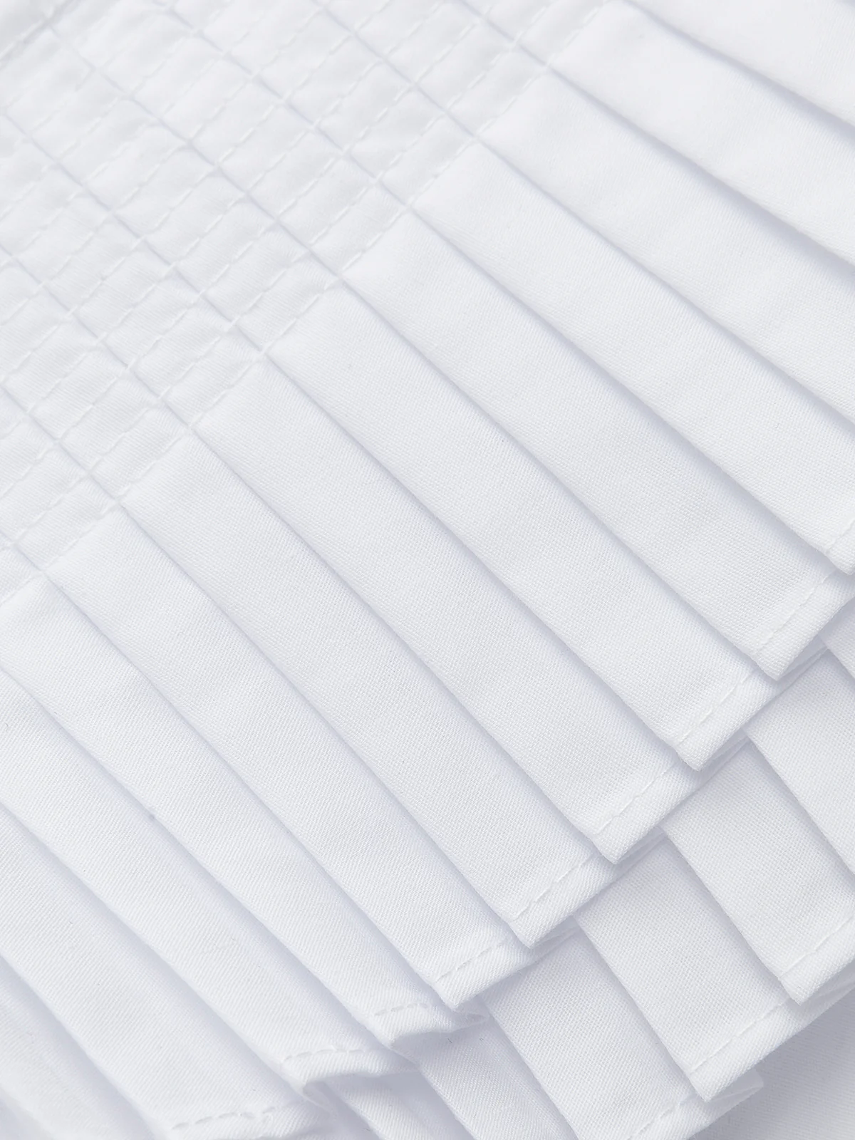 Pleated V-Neck Button-Detail Top - Takermore